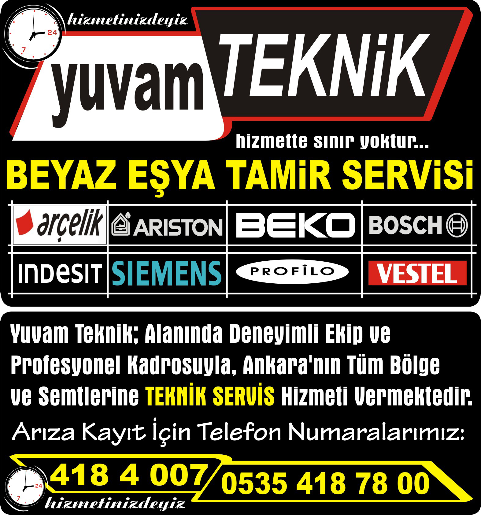 Ankara balgat arçelik servisi
